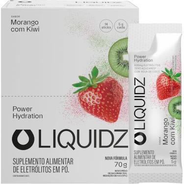 Imagem de LIQUIDZ - Eletrólitos Sem Açúcares - Sabor Morango com Kiwi - Kit 1 Caixa - 14 sachês