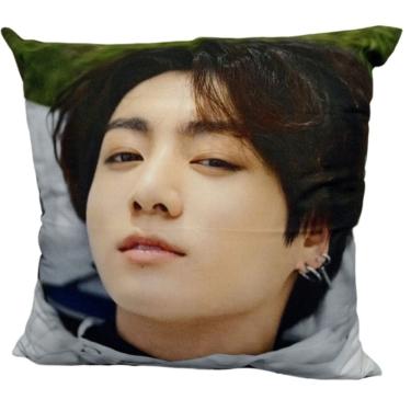 Imagem de Almofada de pelúcia K-Pop extra macia 45x45cm com enchimento