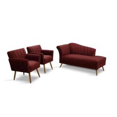 Imagem de Kit Recamier + 2 Poltronas Para Decoração Recepção Clinica Estética No