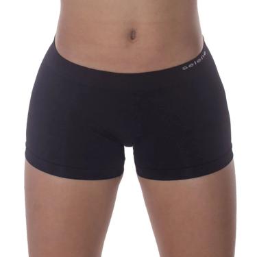 Imagem de Calcinha Boxer Selene Sem Costura Feminina - Preto