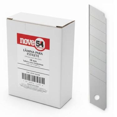 Imagem de Kit 100 Lâminas Estilete Larga 18mm Nove54 Profissional Reforçada Segm