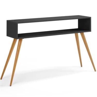 Imagem de Aparador Para Sala de Estar Pés Palito Mônaco L03 Preto - Lyam Decor