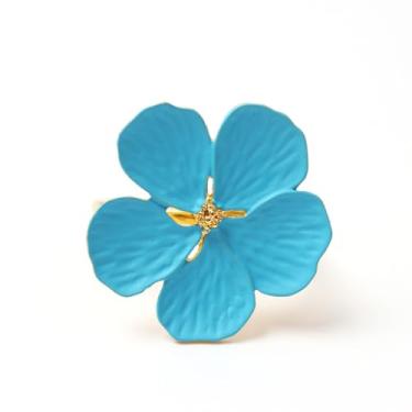 Imagem de 1 conjunto de anéis de guardanapo de flor, suporte de guardanapo de metal floral, anéis de guardanapo de pano dourado para festas de primavera, casamento, banquete, Páscoa, dia das mães, decoração de