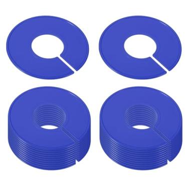 Imagem de Divisores de roupas, pacote com 24 divisórias de tamanho de rack de roupas, etiquetas em branco, separadores redondos para armário, azul escuro