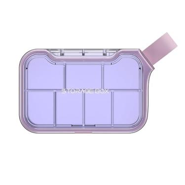 Imagem de Organizador de comprimidos de viagem, estojo portátil para comprimidos com 7 compartimentos, caixa de comprimidos diária para guardar vitaminas, pequeno recipiente para comprimidos para organizador de