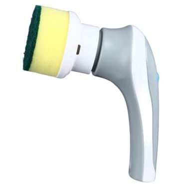 Imagem de Ymiko Escova de Limpeza Elétrica Portátil para Purificador Giratório Com 3 Cabeças para Piso de Azulejo do Banheiro