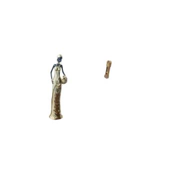 Imagem de Fenteer Ornamento de Escultura Tribal Vintage E Modelo de Relógio de Pêndulo em Miniatura para Armário de Mesa, Quarto, Sala de Estar, Decoração Clássica para