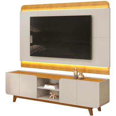 Imagem de Rack Para Sala com Painel Para TV 75 Pol LED Cine D05 Bali Cedro - Lyam Decor