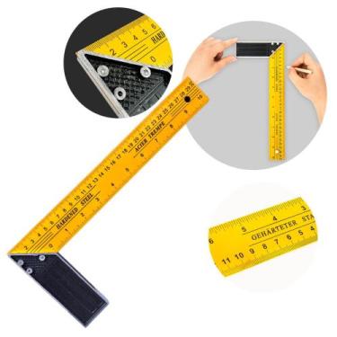 Imagem de Esquadro Profissional Marceneiro Cabo Alumínio 30 cm B-TEK Modelo BT-5