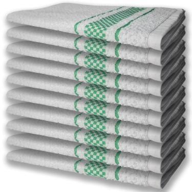 Imagem de 10 Panos De Prato Atoalhado Felpudo Verde