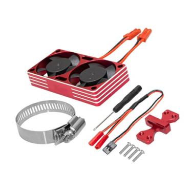 Imagem de Almencla Kit de Ventoinhas de Dissipação de Calor para Motor de Carro RC, Radiador Profissional para Modelos 1:7, 1:8 e 1:10, Peças de Reposição com Ventoinhas, Vermelho