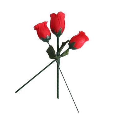 Imagem de Magic Trick Prop Flashing Rose de uma rosa a três com Fire Illusion - 