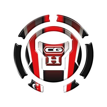 Imagem de Adesivo Resinado Protetor Bocal Cg Titan / Fan / Start 160 +2018 Vermelho Cor Vermelho