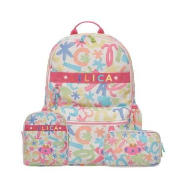 Imagem de Mochila Costas Lancheira Estojo Lilica Ripilica Florescer