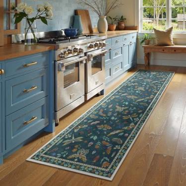 Imagem de Lahome Tapete de corredor lavável contra insetos, tapete de corredor macio de 6,5 x 2,3 m, antiderrapante, caminho de cozinha ultrafino para corredores com suporte de borracha para lavanderia, quarto,