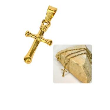 Imagem de Pingente Masculino Feminino Crucifixo Cruz Pequena Delicada - Visujoia