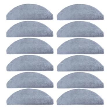 Imagem de Pacote com 12 panos de esfregão de microfibra compatíveis com Roborock Q7 M5 / Q7 M5+ / Q7 L5 / Q7 L5+ robô aspirador de pó, acessórios de substituição reutilizáveis (não para Q7 / Q7 MAX / Q5 MAX)