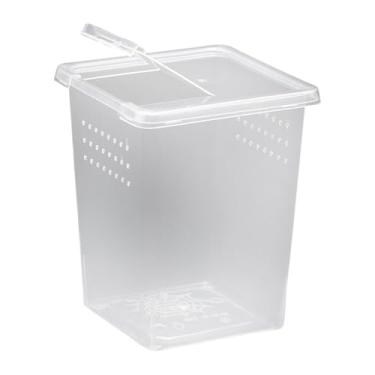 Imagem de Ioensy Caixa de alimentação para répteis, pequeno habitat para animais com tampa, estojo portátil transparente, mini para sapos, escorpiões, centopeias e, Style B
