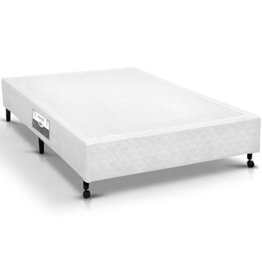 Imagem de Cama Box Base Universal Casal Poli Tecido White (138x188x23) - Castor