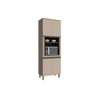 Imagem de Paneleiro De Cozinha Connect C/ 4 Portas (1 Forno) 71,5cm Duna/cristal - Henn