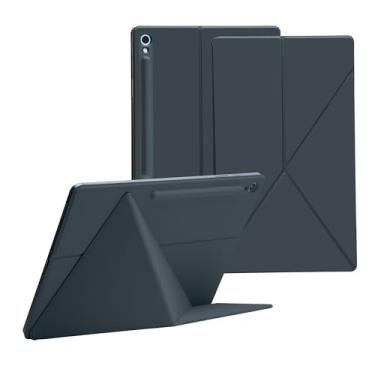 Imagem de Capa magnética para tablet Samsung Galaxy Tab S10 FE/S9 FE 10,9 polegadas/S9 11 polegadas (SM-X520/X526B/X510/X516B/X710/X716B) com suporte S-Pen, capa para tablet inteligente despertar/hibernar