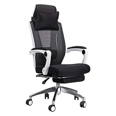 Imagem de Cadeira de escritório cadeira de jogos cadeira de computador reclinável cadeira de escritório pedal de soneca cadeira chefe cadeira giratória para computador PC mesa e cadeira (cor: cinza 2, tamanho