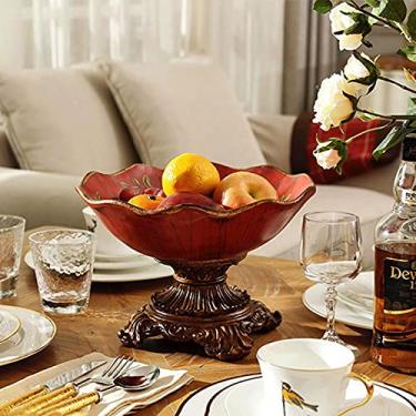 Imagem de Cesta de frutas, prato de frutas de cerâmica, prato de frutas para lanche, prato de cerâmica decorativo, prato de frutas