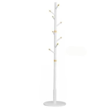 Imagem de GNHGDFFDF Cabide de madeira resistente com base redonda sólida, cabideiro de chão com 8 ganchos, cabide independente para entrada do corredor, sala de estar, quarto e escritório, cor nogueira