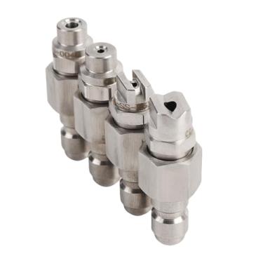 Imagem de SUNGOOYUE Bocal Profissional Arruela Pressão 4gpm, Bocal de Conexão Rápida de Aço Inoxidável à Prova de Ferrugem de 1/4 Polegada para o Macio Lavagem