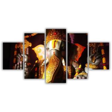 Imagem de Quadros Decorativos Mdf Lord Ganesha Faces Hindu Sala Quarto - Quadros