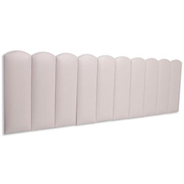 Imagem de Cabeceira King Kit 10 Placas Modelo Nuvem - Courino Marfim / Off White