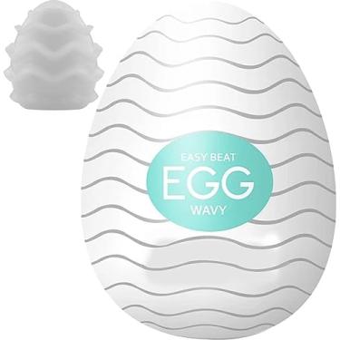 Imagem de Masturbador Masculino Egg Magical Kiss – Silicone Elástico, Texturas Internas Estimulantes, Discreto, Portátil e Compatível com Lubrificante| Modelo Wavy