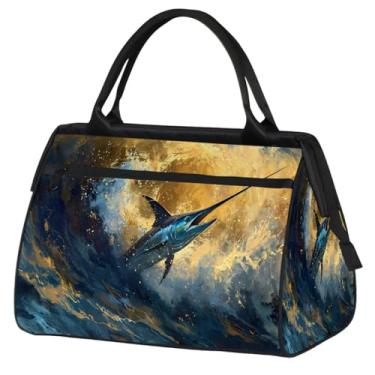 Imagem de Bolsa pequena para o fim de semana para mulheres, homens, animal, libélula, verde, galáxia, dobrável, bolsa de ginástica, bolsa de ginástica, Cor: 29, 15.2*8.3*11.6 inch