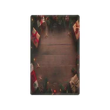 Imagem de Blueangle Placa de parede decoradora de capa em branco, tamanho padrão, 1 gangue, galhos de árvore de Natal, capa de interruptor para quarto de escritório em casa, 12 x 7 cm, nº 906