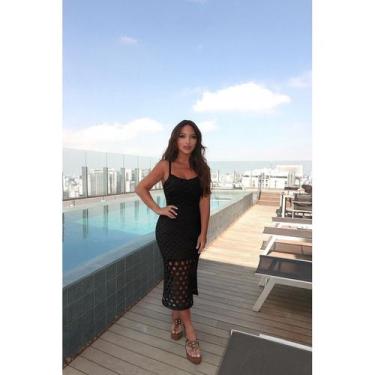 Imagem de Vestido Escama Tricot Feminino Longo Elegante Casual Verão - Michele M