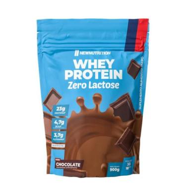 Imagem de Whey Protein Concentrado Zero Lactose 900g New Nutrition, Chocolate