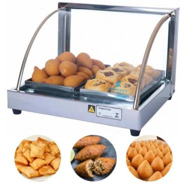 Imagem de Estufa Para Salgados 2 Bandejas Expositor Vidro Curvo Supritecs - Supr