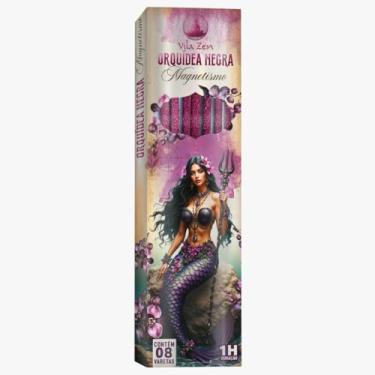 Imagem de Incenso Vila Zen Linha Encanto das Águas Orquídea Negra caixa com 8 varetas – Magnetismo
