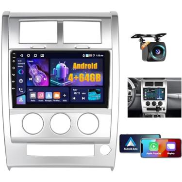 Imagem de Fuluku 4 + 64 GB Android 15 estéreo para carro Jeep Liberty Arctic 2008-2013 sem fio Carplay, Android Auto 10 polegadas, tela sensível ao toque, kit de painel de rádio veicular com GPS, WiFi