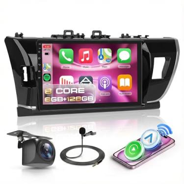 Imagem de Rádio de carro de 8 núcleos 6G + 128G para Toyota Corolla 2013 2014 2015 2016, sem fio, Carplay, Android, carro, estéreo, carro, Android, 10,1 polegadas, tela sensível ao toque IPS com WiFi, GPS