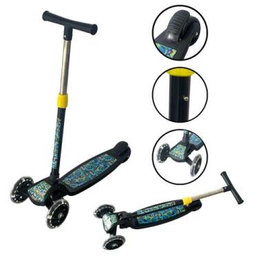 Imagem de Patinete Infantil 3 Rodas em Pvc Freio Dobrável Masculino Feminino Men