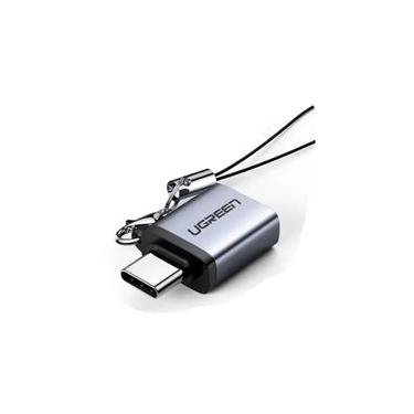 Imagem de Adaptador Ugreen, USB para USB-C OTG, com Chaveiro, Preto - UG-50283