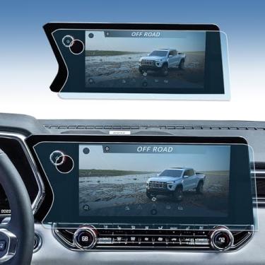 Imagem de LANTU Protetor de tela fosco para Chevrolet Colorado (Z71/ZR2) 2023 2024 2025 Acessórios de navegação Película protetora de tela sensível ao toque vidro temperado HD transparente antirreflexo 28 cm