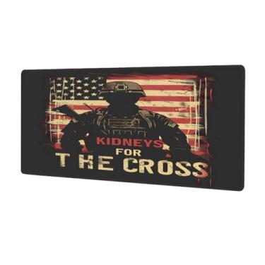 Imagem de Tapete de mouse masculino com bandeira grande dos EUA, impermeável, protetor de mesa estendido, tapete de borracha antiderrapante para escritório, computador, teclado, laptop e mesa de casa, mouse pad