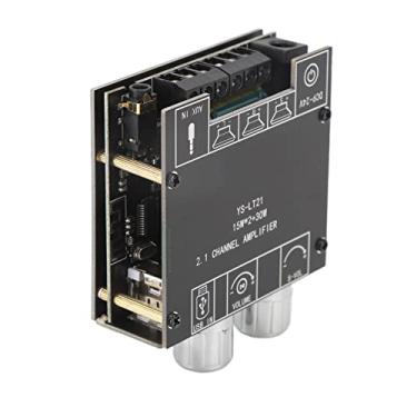 Imagem de KIMISS Módulo de Placa Amplificadora Digital YS LT21 5.1 o - 2.1 Canais 15W X2 + 30W Bass Com AUX, USB, Controle de Aplicativo de Smartphone, Proteção contra Superaquecimento