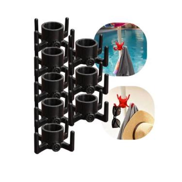 Imagem de Kit 8 Gancho Para Guarda-Sol Universal Com 4 Ganchos Porta Toalha Bols