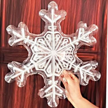 Imagem de 6 Pcs Snowflake Balloons Transparent Winter Snowflake Foil Balloons for Christmas Party Decorations, Frozen Theme Birthday, Winter Wonderland Decor, Holiday Event, Baby Shower