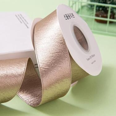 Imagem de Fita de cetim de cor sólida de 10 jardas 3,8 cm de largura, fita dupla face brilhante, laço de cetim metálico, acessórios de cabelo para casamento, embrulho de presente DIY