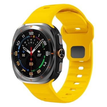 Imagem de EPANO Pulseira esportiva de silicone para Samsung Galaxy Watch Ultra de 47 mm, pulseira de duas cores para Samsung Galaxy 7 Ultra sem lacunas, Ultra 47mm, Ágata