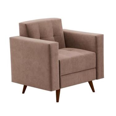 Imagem de Poltrona Vitrola Suede Tabaco - Modern